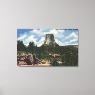 Teton Nationalpark, WY - der Turm des Teufels nahe Leinwanddruck