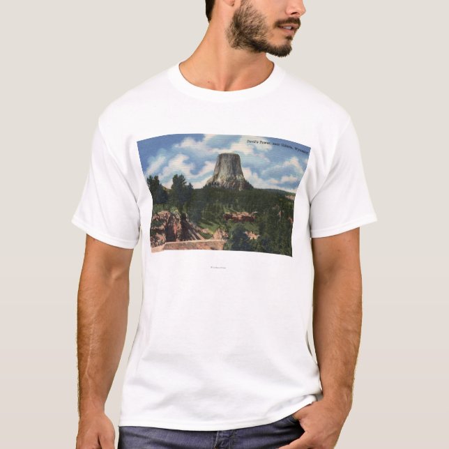 Teton Nationalpark, WY - der Turm des Teufels nahe T-Shirt (Vorderseite)