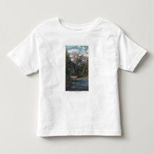 Teton Nationalpark, WY - Doppelspitzen-Ansicht Kleinkind T-shirt