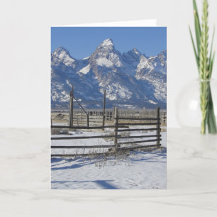 Teton Ranch Winter Jedem Anlass Grußkarte Karte