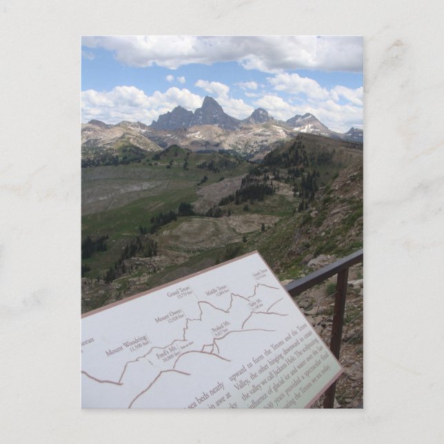 Teton Range Postcard Postkarte (Vorderseite)