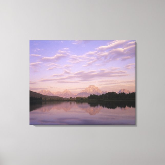 Teton Range reflektiert auf der Schlange Fluss. Gr Leinwanddruck (Vorderseite)