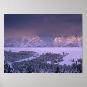 Teton Range vom Snake River Overlook, Grand Poster