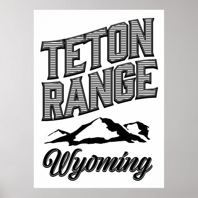Teton Range, Wyoming Poster (Vorne)