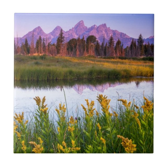 Teton Sonnenaufgang Fliese (Vorderseite)