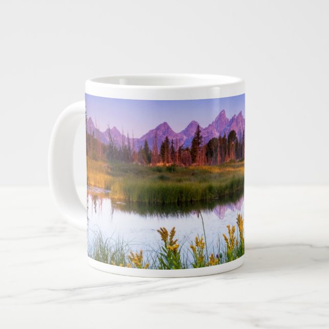 Teton Sonnenaufgang Jumbo-Tasse (Vorderseite Links)