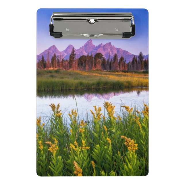 Teton Sonnenaufgang Mini Klemmbrett (Vorderseite)