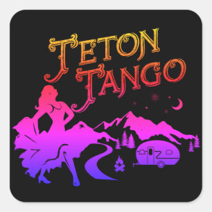 Teton Tango Aufkleber pink&schwarz