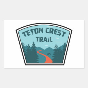 Teton Wappen Trail Rechteckiger Aufkleber