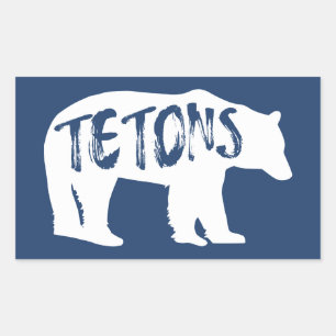 Tetons Bear Rechteckiger Aufkleber