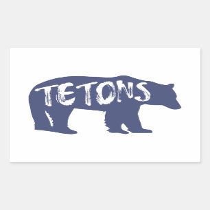 Tetons Bear Rechteckiger Aufkleber