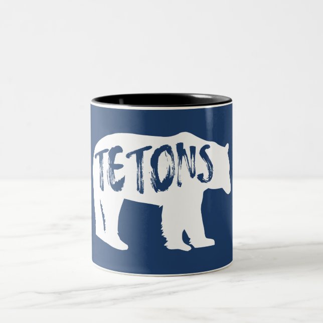 Tetons Bear Zweifarbige Tasse (Mittel)
