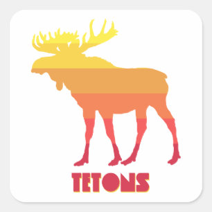 Tetons Elose Quadratischer Aufkleber