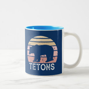 Tetons Retro Bär Zweifarbige Tasse