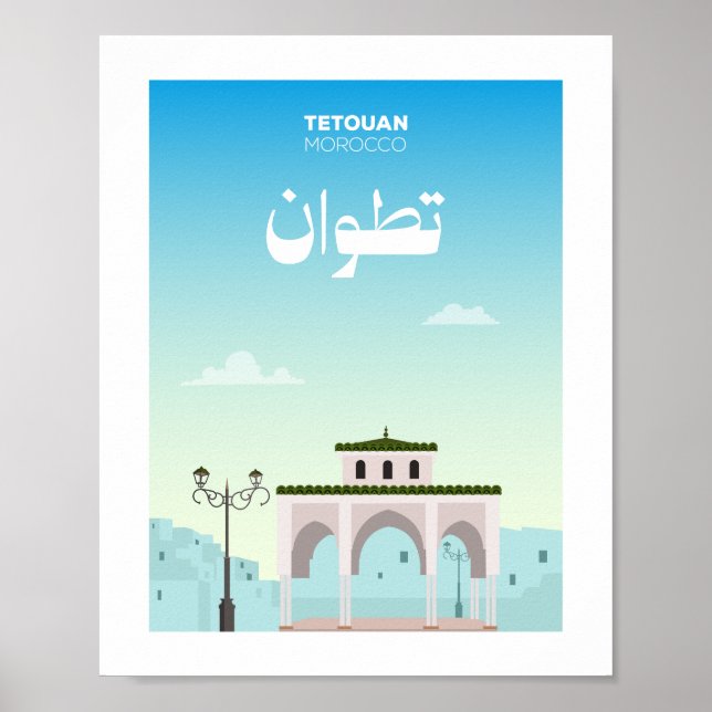 Tetouan Stadt Marokko Illustration Poster (Vorne)