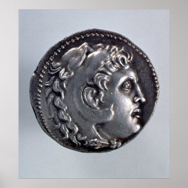 Tetradrachma, das Alexander den Großen darstellt Poster (Vorne)