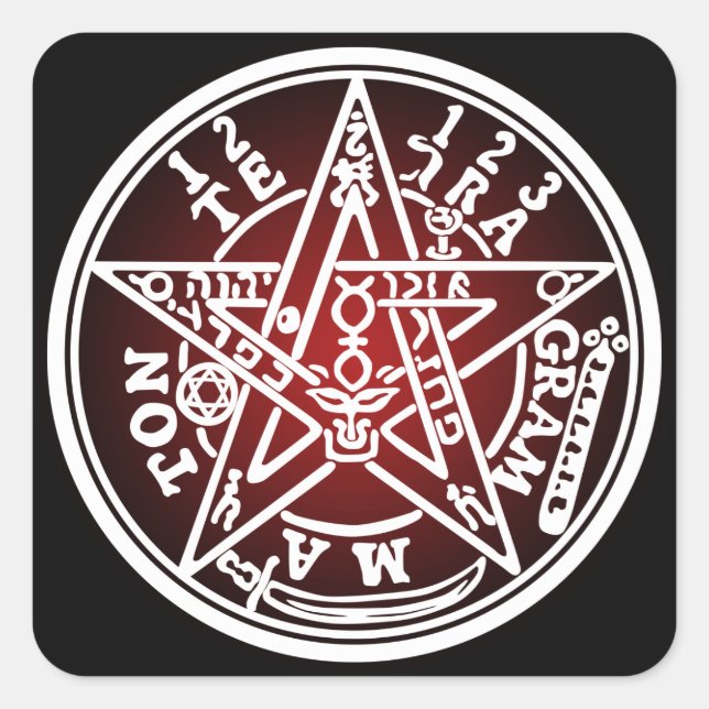 TETRAGRAMMATON 01 QUADRATISCHER AUFKLEBER (Vorderseite)