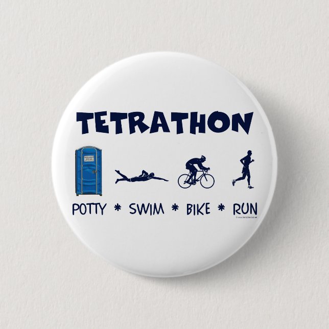 Tetrathon Triathlon-T - Shirt Button (Vorderseite)