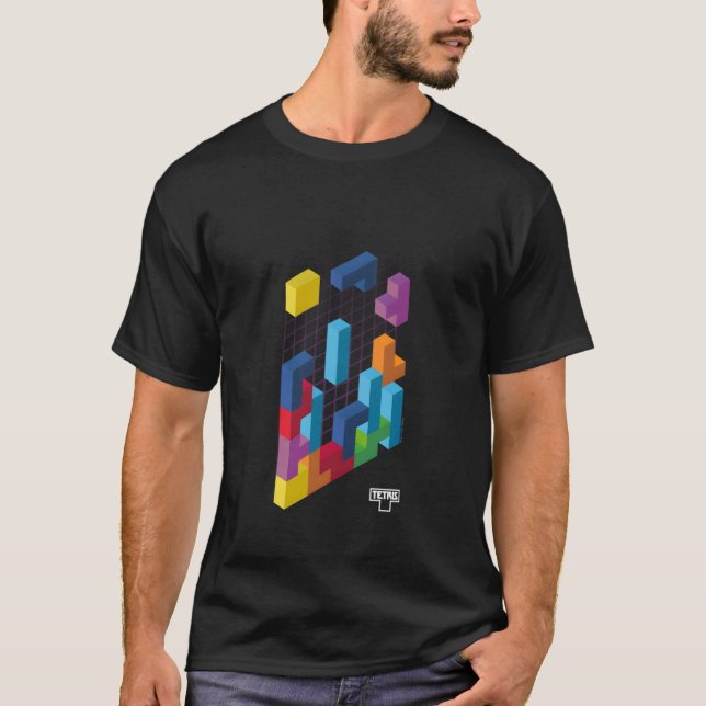 Tetris 3D Game Art T-Shirt (Vorderseite)