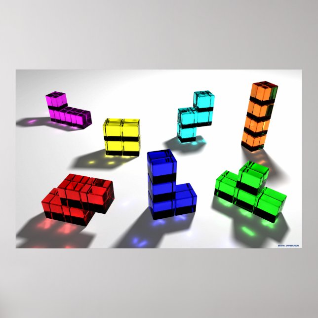 Tetrominoes Poster (Vorne)