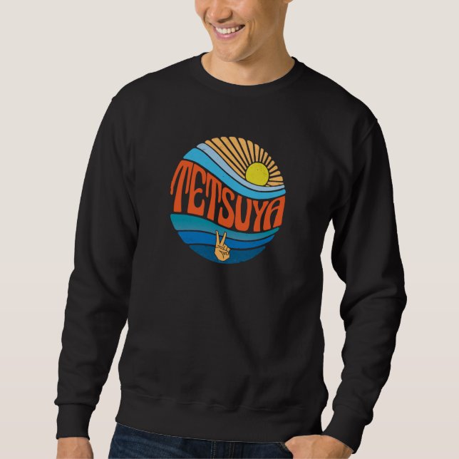 Tetsuya Vintage Sonnenuntergang Tetsuya Groovy Tie Sweatshirt (Vorderseite)