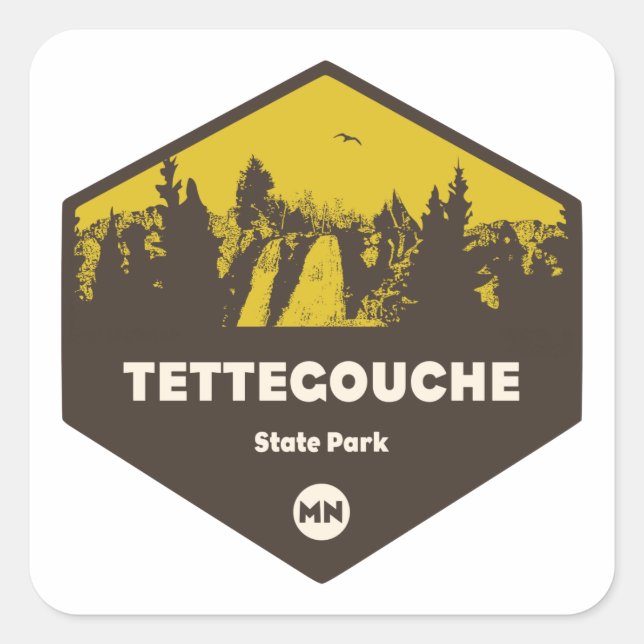 Tettegouche Staat Park, Minnesota Quadratischer Aufkleber (Vorderseite)