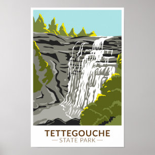 Tettegouche Staat Park Minnesota Vintag Poster