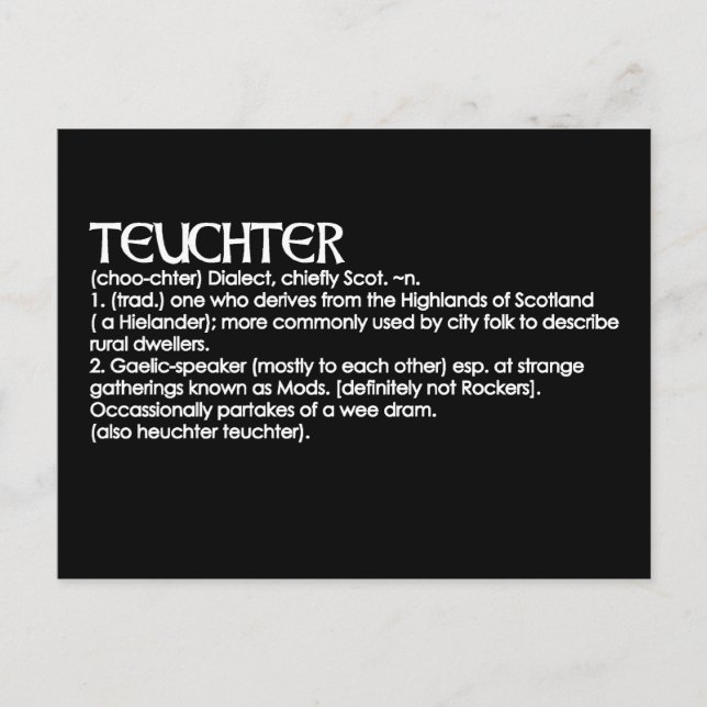 Teuchter Postkarte (Vorderseite)