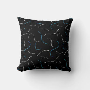 teuer Abstraktes Wavy-Text-Muster Kissen