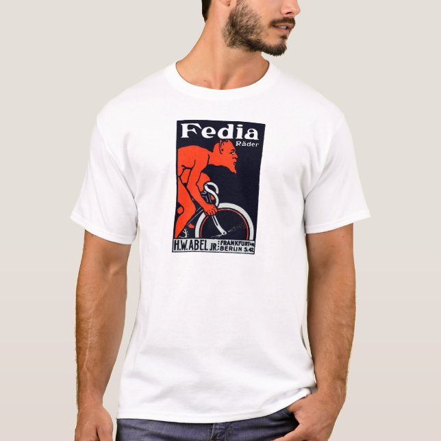 Teufel 1920, der Fahrrad fährt T-Shirt (Vorderseite)