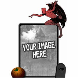 Teufel-Ausschnitt-Bilderrahmen-12x18 Freistehende Fotoskulptur