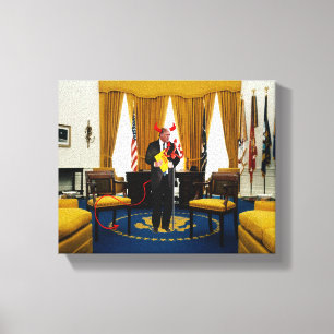 Teufel Donald Trump stiehlt Dokumente Leinwanddruc Leinwanddruck