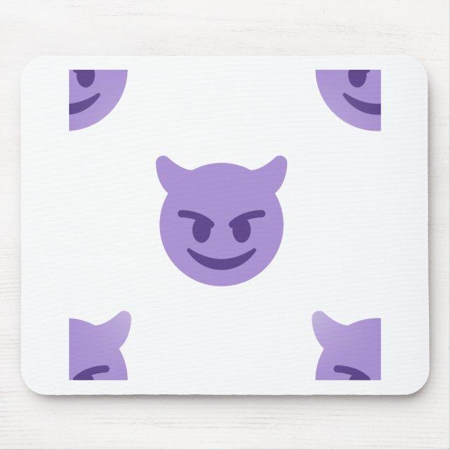 Teufel Emoji Mousepad (Vorne)