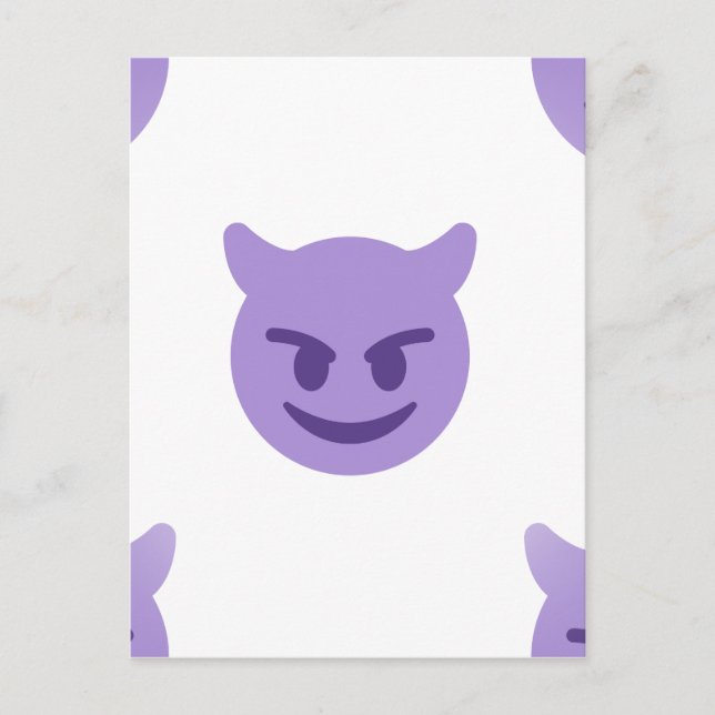 Teufel Emoji Postkarte (Vorderseite)