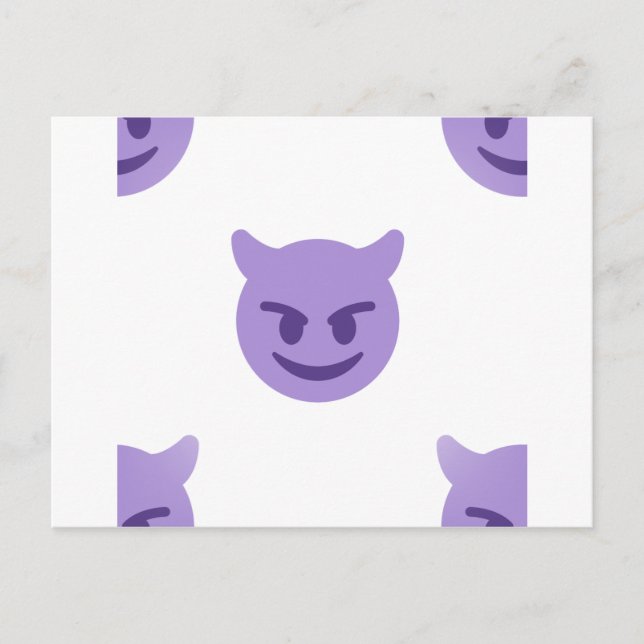 Teufel Emoji Postkarte (Vorderseite)