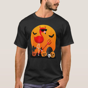 Teufel Flamingo Halloween Kostüm Böser Flamingo T-Shirt