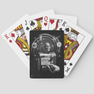 Teufel-Fragekasten Vintage-Sci-Fi-Horror-Kartenspi Spielkarten