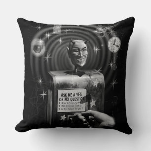 Teufel-Fragekasten Vintage-Sci-Fi-Horror-Kissen Kissen