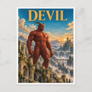 Teufel, Gothic Fantasy Monster Postkarte