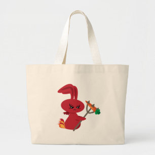 Teufel-Häschen-Tasche Jumbo Stoffbeutel