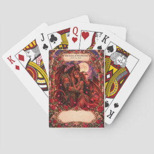 Teufel Hochzeitsgästebuch-Unterschriften-Deck Spielkarten