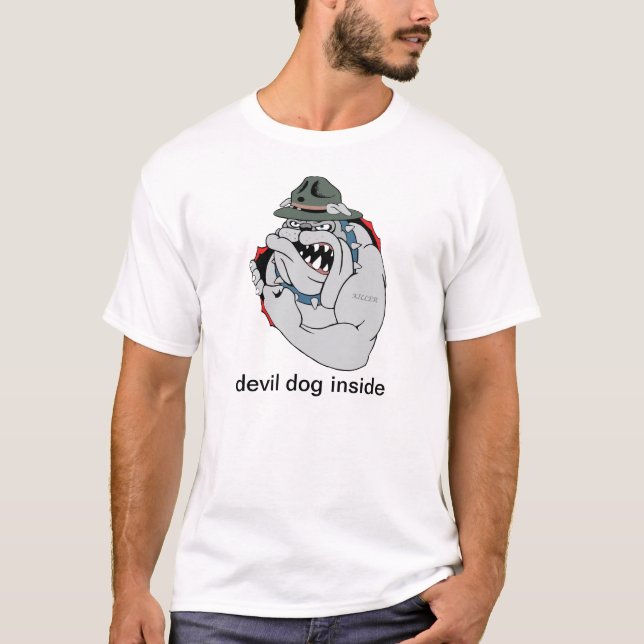 Teufel-Hund innerhalb ich T-Shirt (Vorderseite)