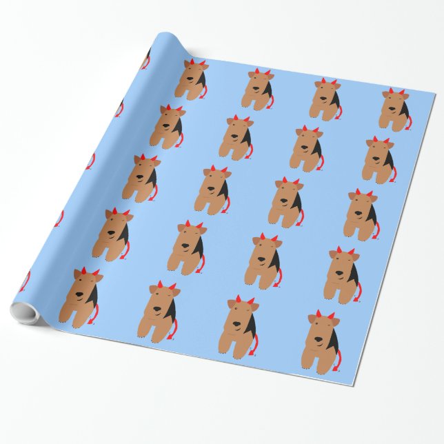 Teufel-HundePackpapier Geschenkpapier (Ungerollt)