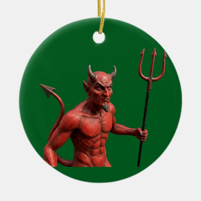 Teufel Keramik Ornament (Vorne)