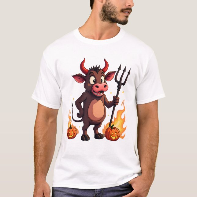 Teufel Kuh Unfug T-Shirt (Vorderseite)