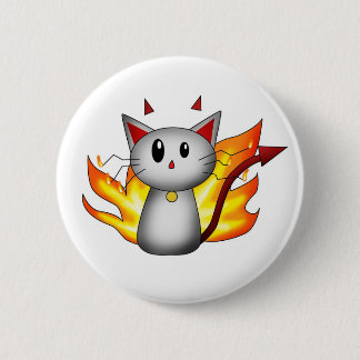 Teufel-Miezekatze - Knopf Button