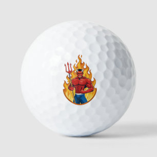 Teufel mit Dreizack Golfball