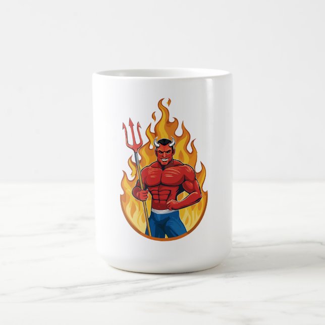 Teufel mit Dreizack Kaffeetasse (Mittel)