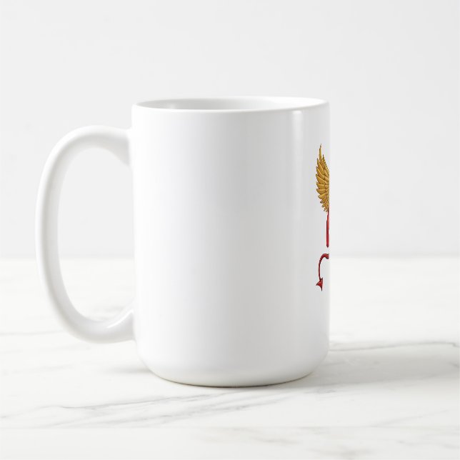 Teufel mit Dreizack Kaffeetasse (Links)