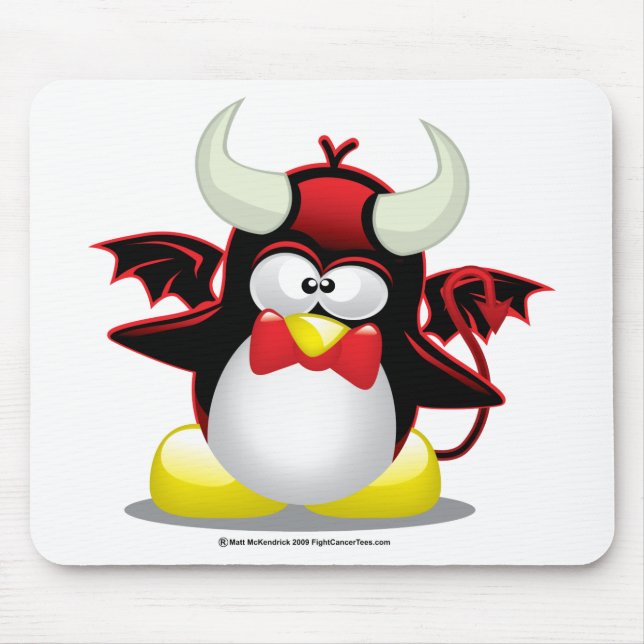 Teufel-Pinguin Mousepad (Vorne)